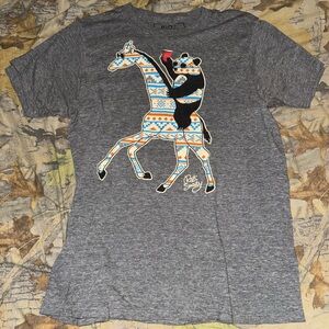 Riot Society Gray T-Shirt with Colorful Graphic